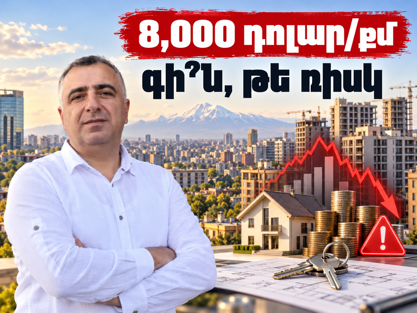 Երևանի անշարժ գույքի շուկան․ 8,000 դոլար/քմ-ը գի՞ն է, թե վտանգավոր ուղենիշ